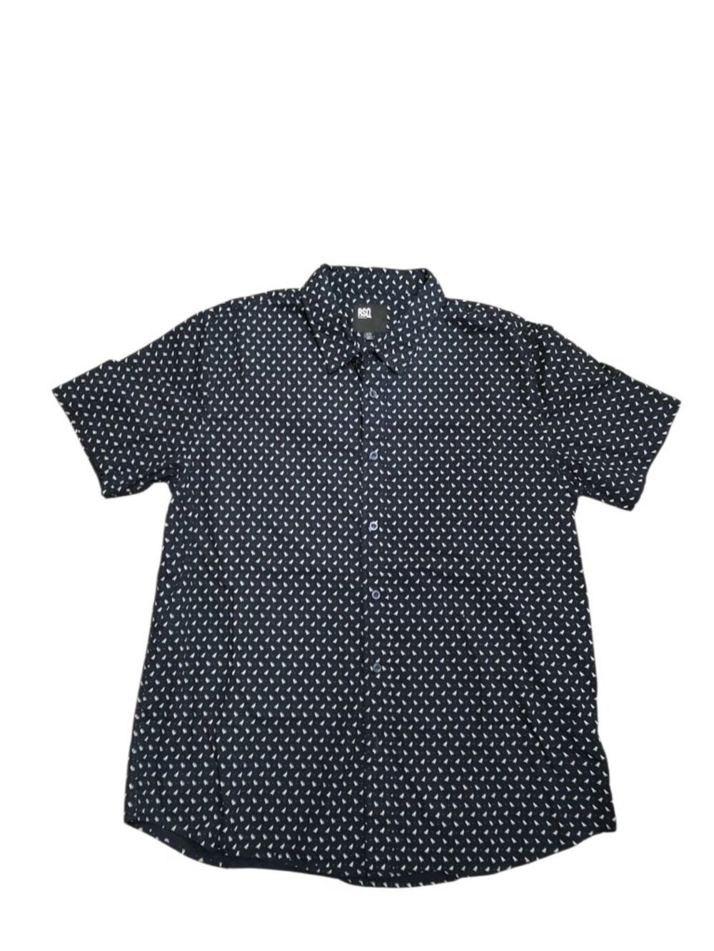 RSQ Button Down Shirt Short Sleeve Bird Print XXL